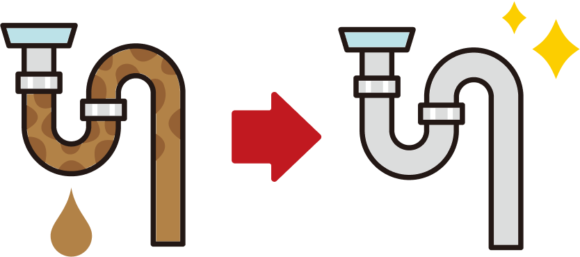 給排水溝工事のイラスト