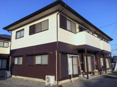みどり市笠懸町Kアパート様　外壁塗装工事-after