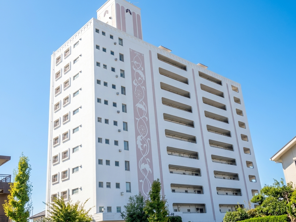 高崎市貝沢町の大規模マンションの施工後の写真　ミヤケン